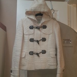 Authentic BURBERRY Wool Toggle Coat w/ Hood